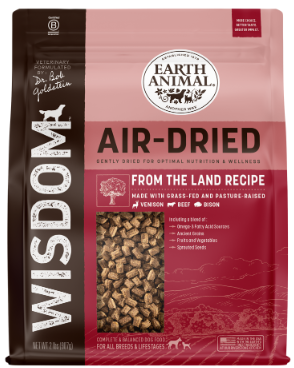 Earth Animal Wisdom Air-Dried Dog Food From the Land Recipe, 2lbs