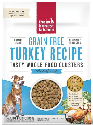 The Honest Kitchen Grain Free Turkey Clusters Dry Dog Food, 1lb