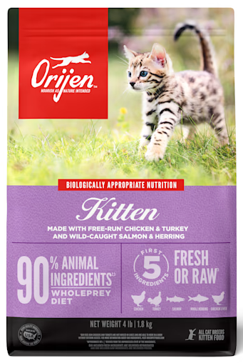 Orijen Kitten Formula Grain Free Dry Cat Food, 4lbs