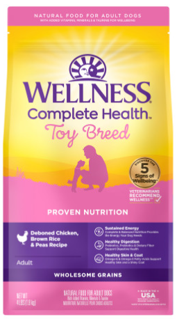 Wellness Toy Breed Complete Health Adult Deboned Chicken, Brown Rice & Peas Recipe Dry Dog Food