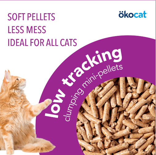 ökocat® Low Tracking, Less Mess Mini-Pellets Clumping Wood Cat Litter