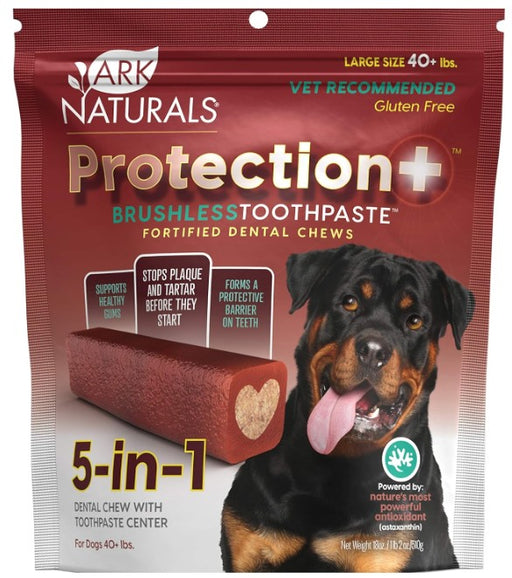 Ark Naturals Protection+ Brushless Toothpaste Dental Dog Chew, L, 18oz