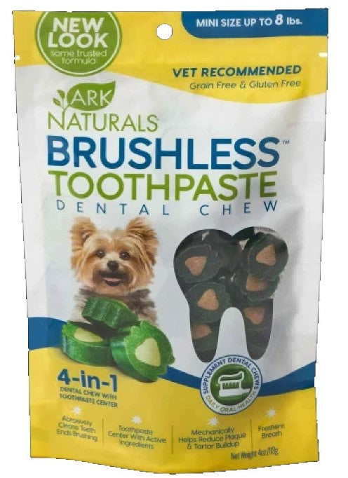 Ark Naturals Brushless Toothpaste Chews, Mini, 4oz