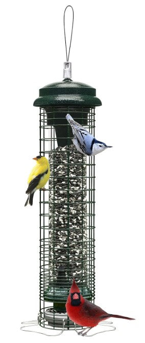 Squirrel Solution 150 Squirrel-Proof Bird Feeder w/4 Stainless Steel perches, 2.6lbs Seed Capacity