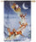 29" Santa Sleigh Lustre House Flag