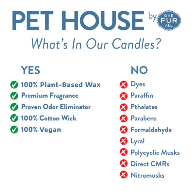 Pet House Candle, Sunwashed Cotton 9oz