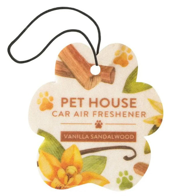 Pet House Candles Vanilla Sandalwood Car Air Freshener