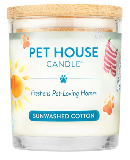 Pet House Candle, Sunwashed Cotton 9oz