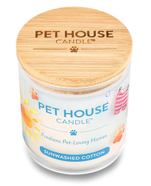 Pet House Candle, Sunwashed Cotton 9oz