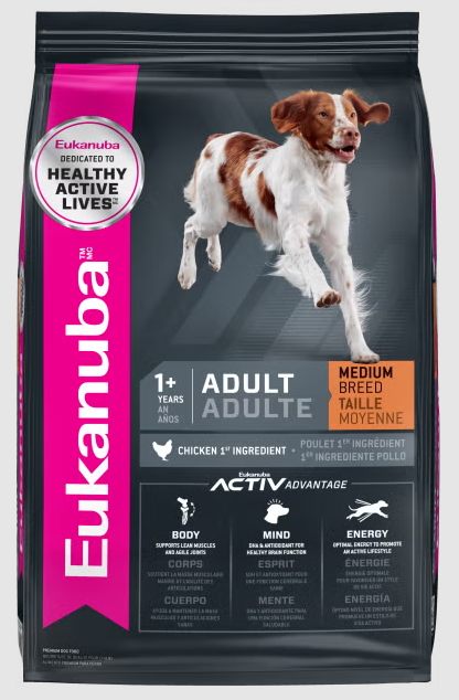Eukanuba Adult Medium Breed Dry Dog Food, Chicken, 16lbs