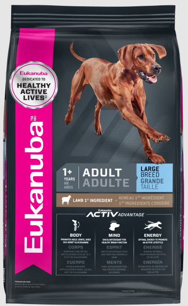 Eukanuba Large Breed Lamb & Rice Adult Dry Dog Food, 30lbs