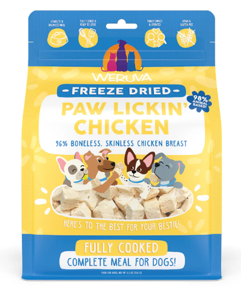 Weruva Dog Freeze Dried  Paw Lickin Chicken Freeze Dried