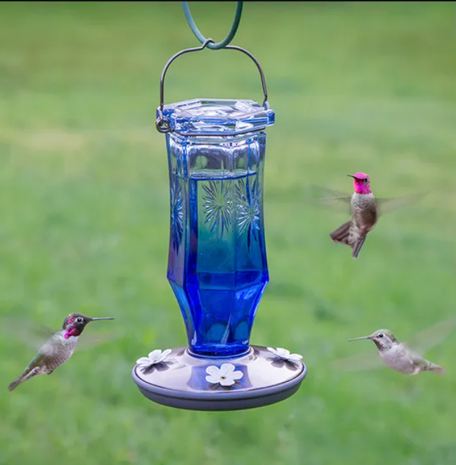 Sapphire Starburst Vintage Hummingbird Feeder