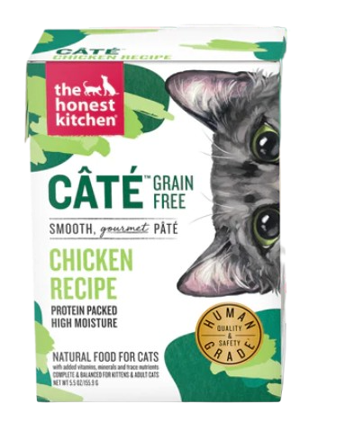 The Honest Kitchen Cate Grain Free Chicken Wet Cat Food, 5.5oz Box