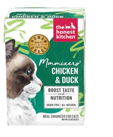 The Honest Kitchen Mmmixers Chicken & Duck Wet Cat Topper, 5.5oz Box