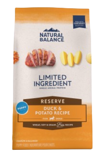 Natural Balance L.I.D. Limited Ingredient Diets Grain Free Reserve Potato and Duck Puppy Formula Dry Dog Food