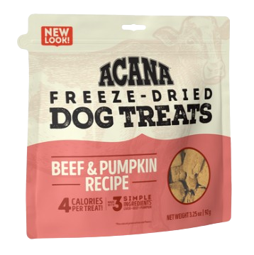 Acana Beef & Pumpkin Freeze-Dried Treats Freeze-Dried Dog Treats, 3.25oz