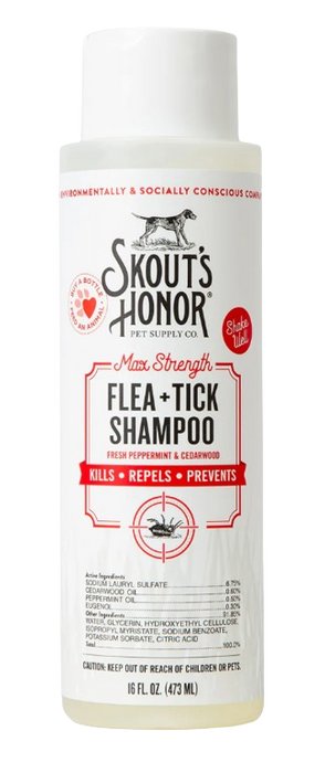 Skout's Honor Flea+Tick Shampoo for Dogs, 16oz