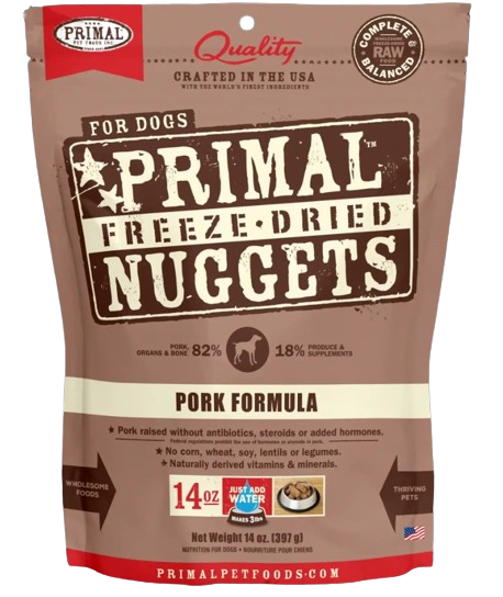 Primal Freeze Dried Nuggets, Pork, 14oz