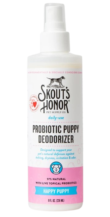 Skout's Honor Probiotic Deodorizer for Dogs & Cats, Happy Puppy / Sensitive Skin, 8oz