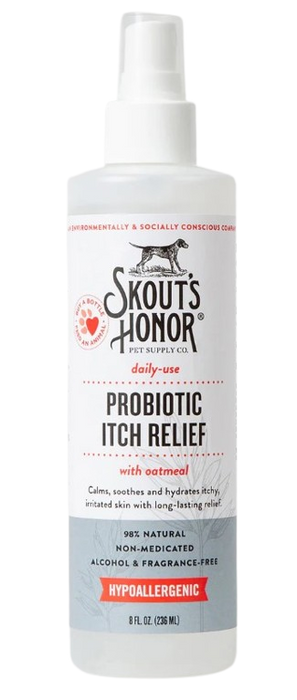 Skout's Honor Probiotic Itch Relief Spray for Dogs & Cats, 8oz