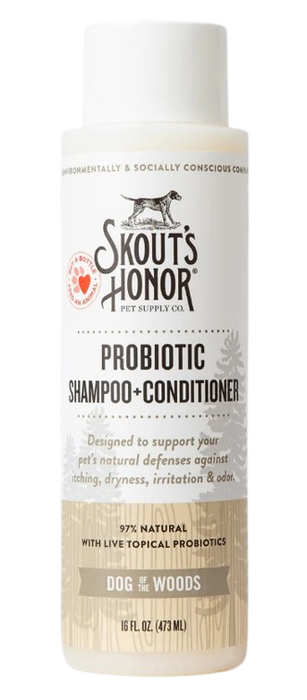 Skout's Honor Probiotic Shampoo + Conditioner for Dogs & Cats, Dog of the Woods, 16oz