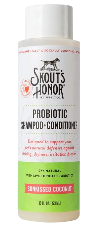 Skout's Honor Probiotic Shampoo + Conditioner for Dogs & Cats, Sunkissed Coconut