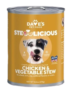 Dave's Pet Foods Grain Free Stewlicious Chicken & Vegetable Stew For Dogs, 13.2 oz