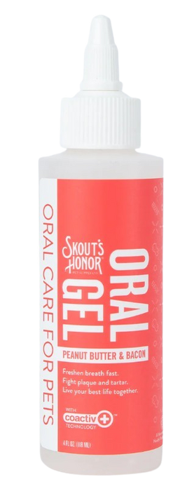 Skout's Honor Oral Gel for Dogs & Cats - Peanut Butter & Bacon Flavor 4oz