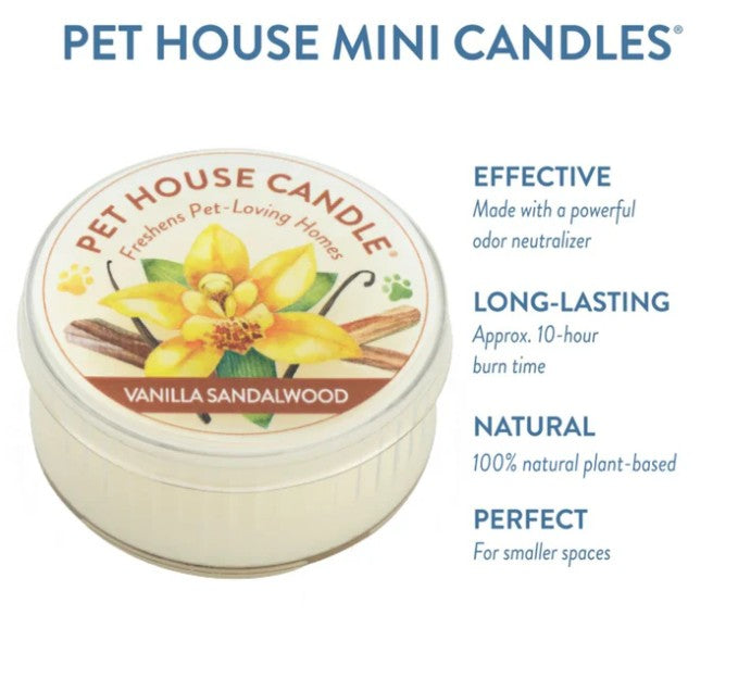 Pet House Candles Vanilla Sandalwood Mini Candle 1.5oz