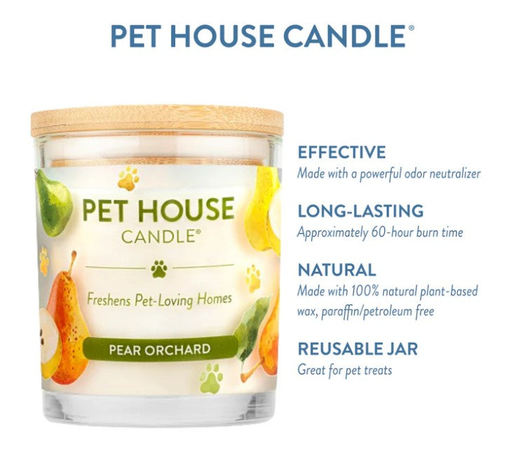 Pet House Candle, Pear Orchard, 9oz