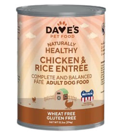 Dave's Naturally Healthy Chicken & Rice Recipe Canned Dog Food 13.2 oz