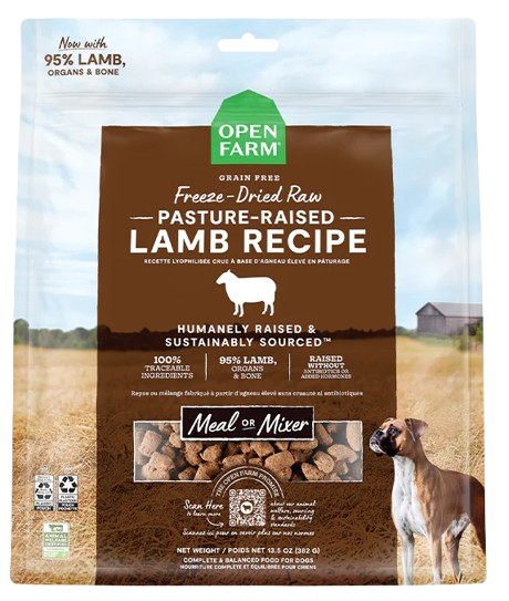 Open Farm Pasture-raised Lamb Freeze Dried Raw Dog Food, 22oz