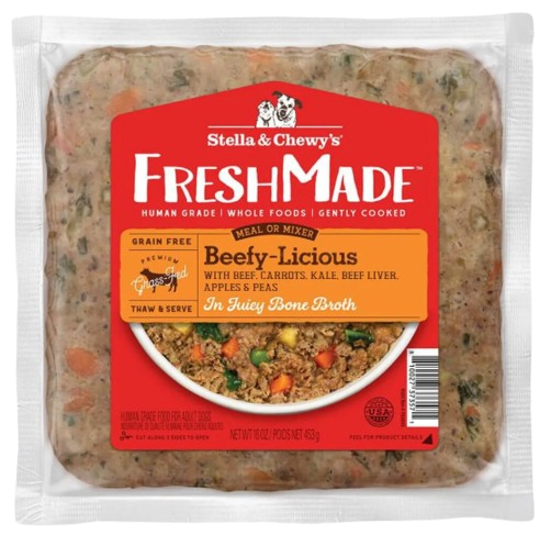 Stella & Chewy's FreshMade Beefy-Licious Gently Cooked Dog Food, 16oz