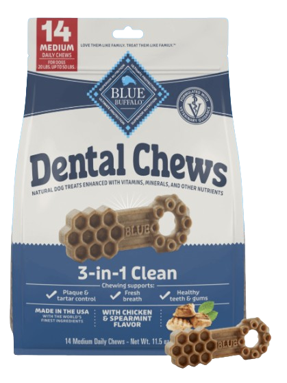 Blue Buffalo Dental Chews with Chicken & Spearmint