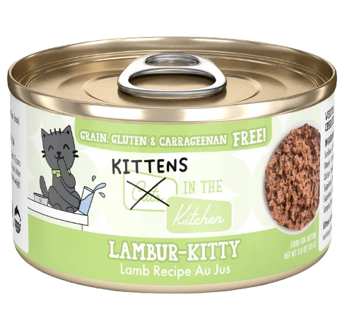 Cats in the Kitchen Kitten  Lambur-kitty Lamb Recipe Au Jus Canned Kitten Food, 3oz
