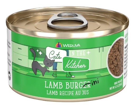 Cats in the Kitchen  Lamb Burger-ini Lamb Recipe Au Jus Canned Cat Food, 3.2oz
