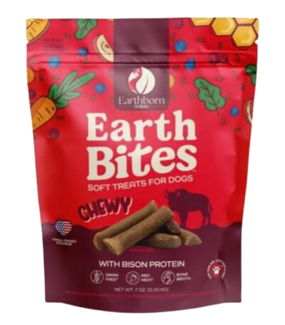 Earthborn Holistic EarthBites Chewy with Bison Protein Dog Treats, 7oz