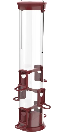 Large Plastic Seed Tube Feeder, 2.1 Quart Capacity