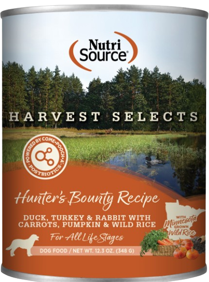 NutriSource Hunter’s Bounty Recipe Harvest Selects Canned Dog Food