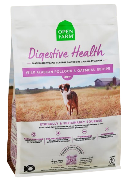 Open Farm Pollock & Oatmeal Digestive Health Dog Kibble