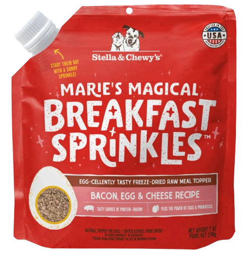 Stella & Chewy's Marie’s Magical Freeze Dried Breakfast Sprinkles Bacon, Egg & Cheese, 7oz