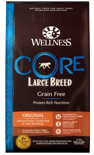 Wellness CORE Grain Free Natural Large Breed Health Chicken and Turkey Recipe Dry Dog Food