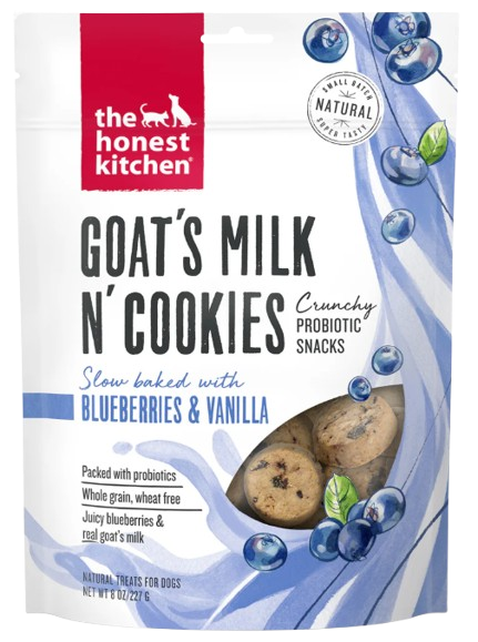 The Honest Kitchen Blueberry & Vanilla Goat's Milk N' Cookies Dog Treats, 8oz