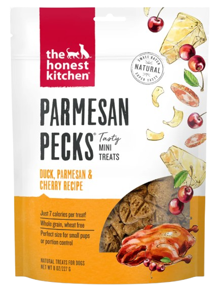 THe Honest Kitchen Parmesan Pecks: Duck & Cherry Dog Treats, 8oz