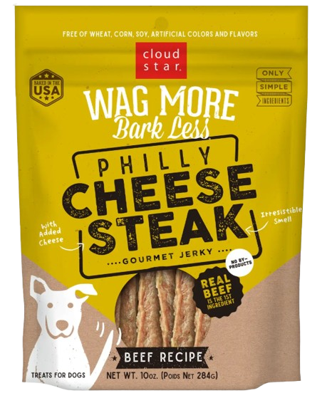 Cloud Star Wag More Bark Less Philly Cheesesteak Beef Jerky, 10oz