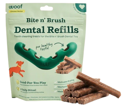 WOOF Bite n' Brush Refills for Dogs