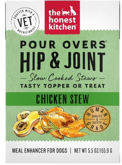 The Honest Kitchen Functional Pour Overs: Hip & Joint - Chicken Stew Dog Food Box, 5.5oz