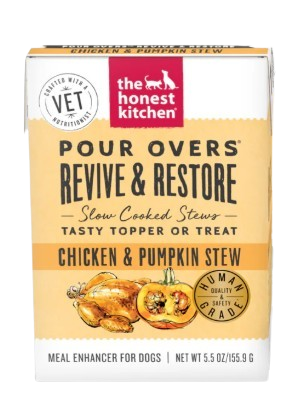 The Honest Kitchen Functional Pour Overs: Revive & Restore - Chicken & Pumpkin Stew Dog Food Box, 5.5oz
