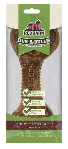 Redbarn Dur-A-Bulls Bone, Hickory BBQ Flavor, Large